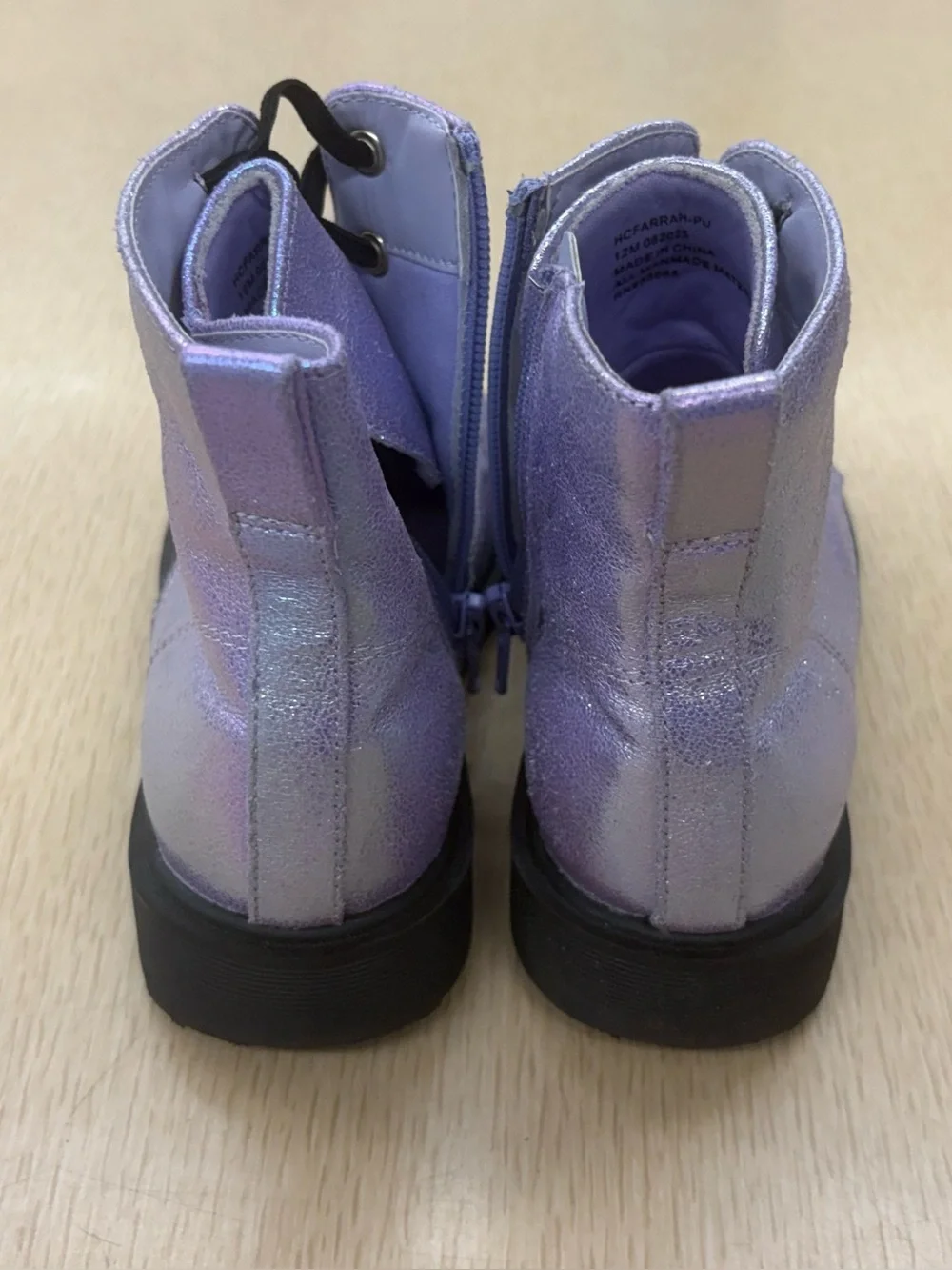 Harper Canyon purple sparkle boots